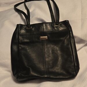 Liz Claiborne Black Leather Shoulder Bag